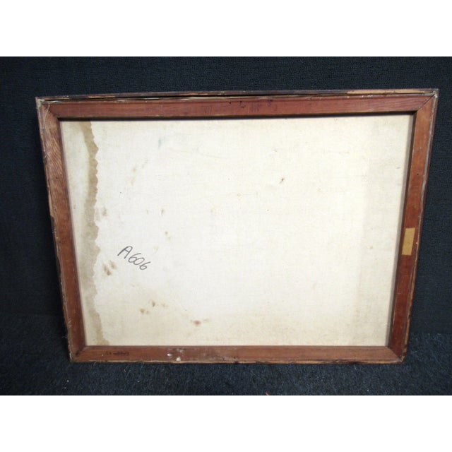 Late 20th Century Impressionist Street Scene in Wood Frame For Sale - Image 5 of 6