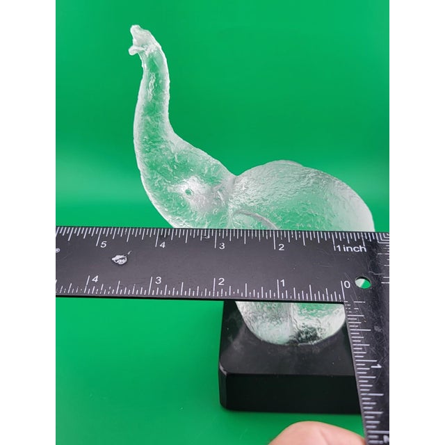 Glass Rare Frosted Art Glass ELEPHANT Signed "Robla" Attributed to Archimede Seguso For Sale - Image 7 of 15