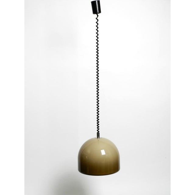 1960s Space Age Pulley Pendant Lamp with Brown Plastic Lampshade by Staff for Staff Leuchten, 1960s For Sale - Image 5 of 15