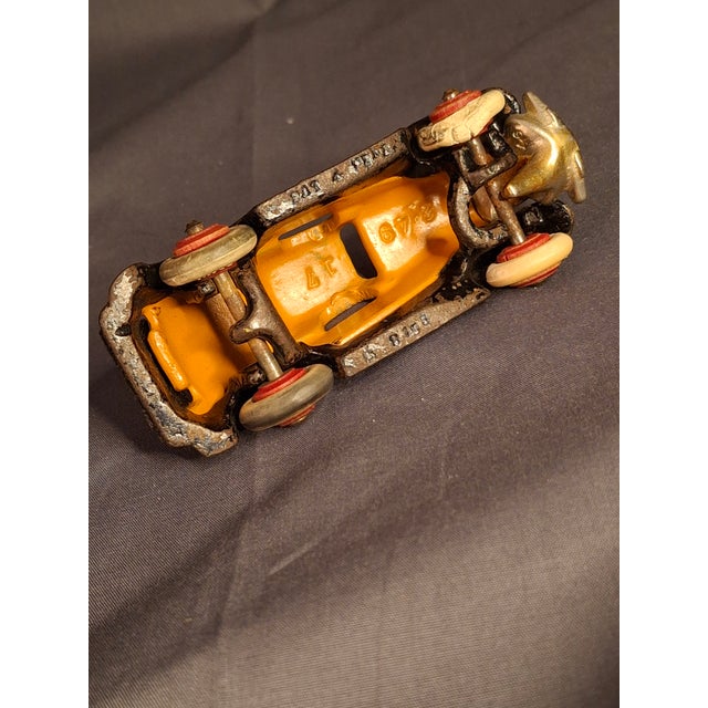 Antique Hubley Terraplane Cast Iron Coupe Toy - 3.75" Orange Streamlined Series For Sale - Image 13 of 18