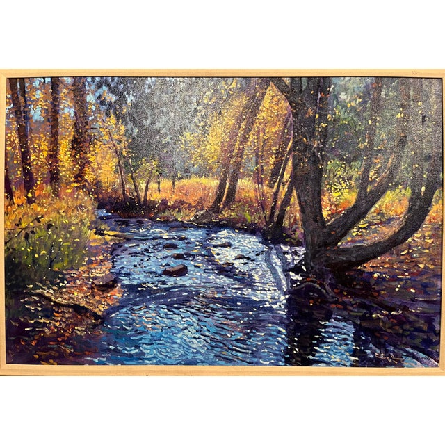 This original acrylic painting by renowned Texas artist Tim Saska measures 24 by 36 inches and evokes the serene beauty of...