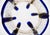 Large Murano Vase with Baloton Bubbles in Gold Leaf and Cobalt Blue Beads, 1960 For Sale - Image 12 of 18