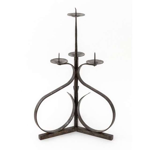 Arts & Crafts Wrought Metal 4-Branch Candelabra For Sale In New York - Image 6 of 6