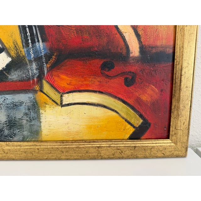 2020s Original Abstract Oil Painting Alena Kalen Cadence Musical Art Contemporary, Coa For Sale - Image 5 of 7