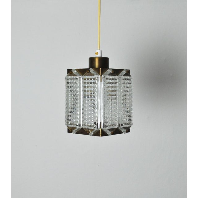 Swedish Crystal Ceiling Light by Wiktor Berndt for Flygsfors, 1950s For Sale - Image 3 of 14