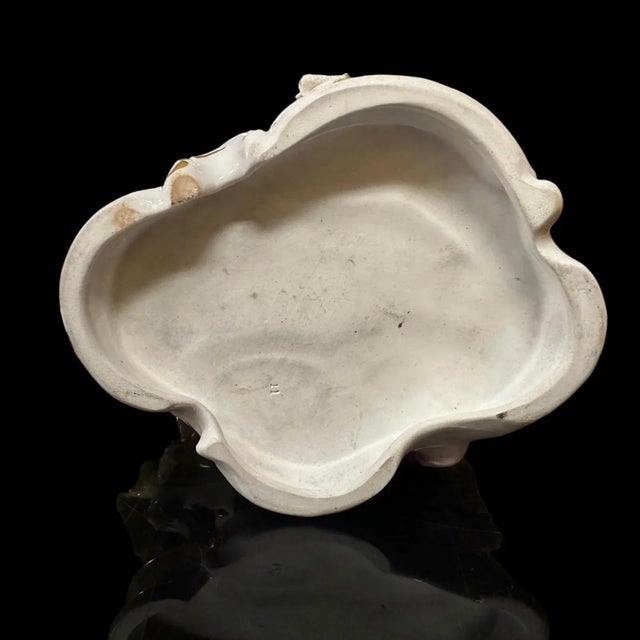 Volkstedt Porcelain, 3 Figures at Mirror, 1762 Crown Mark, Post 1945 For Sale - Image 9 of 11