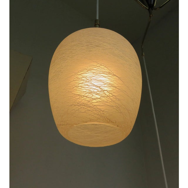 Brass & Glass Shield Cascade Ceiling Light, 1950s For Sale - Image 11 of 18