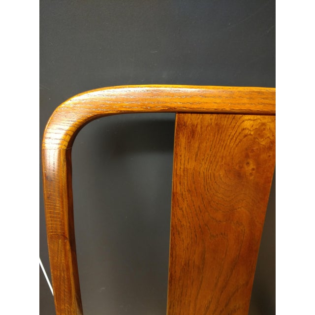 Thomasville Late 20th Century Thomasville Oak Dining Chairs - Set of 6 For Sale - Image 4 of 6