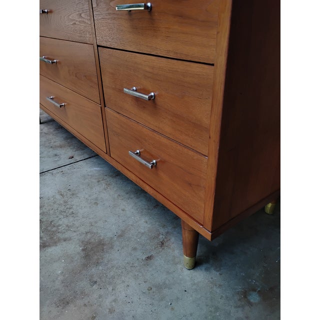 Drexel 'Biscayne' Mid Century Lowboy Dresser Credenza Buffet Restored For Sale - Image 11 of 12