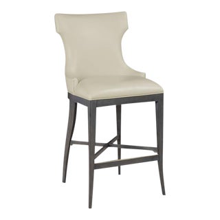 Woodbridge Addison Leather Upholstery Bar Stool For Sale