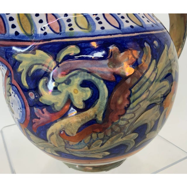 Vintage Italian Majolica Pitcher For Sale - Image 11 of 12