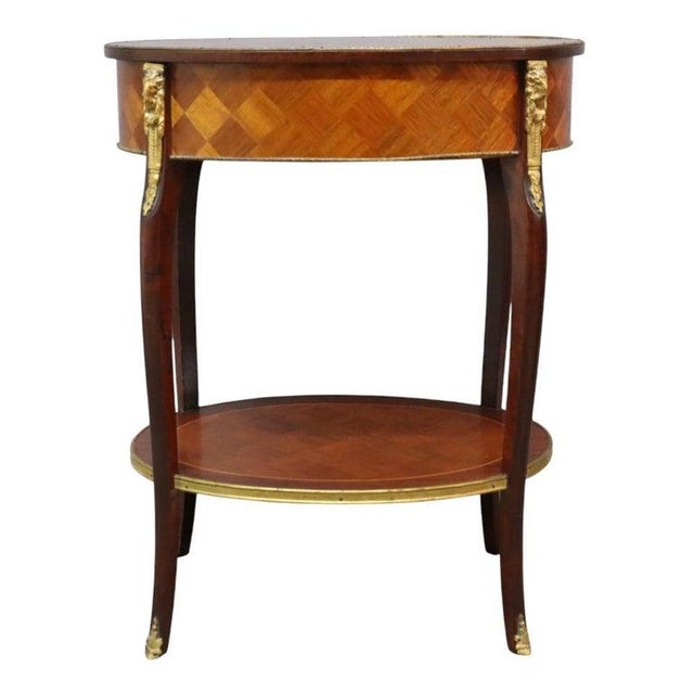 1920s Pair Spanish French Louis XV Style Rosewood Prquetry & Figural Ormolu Stands For Sale - Image 12 of 14
