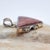 1990s Vintage Burgundy Jasper & Sterling Triangle Pendant For Sale - Image 4 of 6