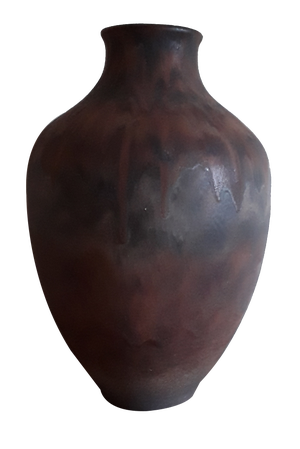 Large Vintage Fat Lava Ceramic Vase, 1970s