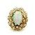 Vintage Italian Opal & Diamond Cocktail Ring | 14k Gold Mid-Century Statement, Size 6 For Sale - Image 12 of 16