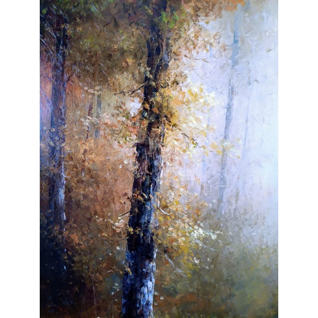 油彩画「Осеннее раздумье」 1946年 Kazonn O.A. Oil Painting Autumn Is Far Away Kalenyuk O. Unframed