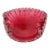 Shimmering Cranberry Murano Glass Bowl For Sale