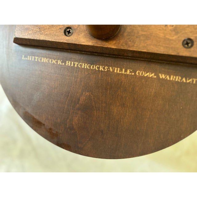 Wood 1970s Vintage L. Hitchcock Stencil Round Side Tables Pair For Sale - Image 7 of 7