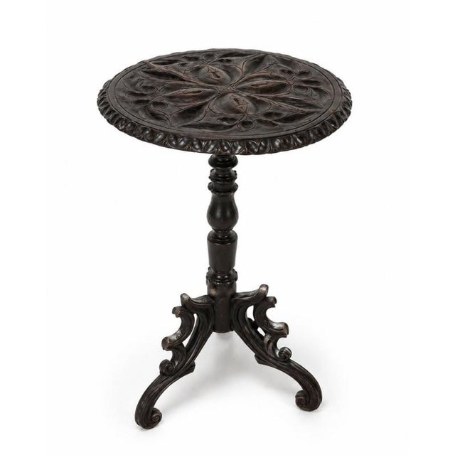Portuguese Side Table in Chestnut Wood, 19th Century For Sale - Image 6 of 6