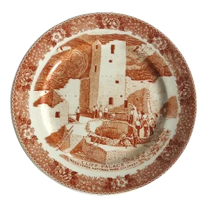 Cliff Palace" Vintage Mesa Verde Souvenir Plate Mid Century Adams