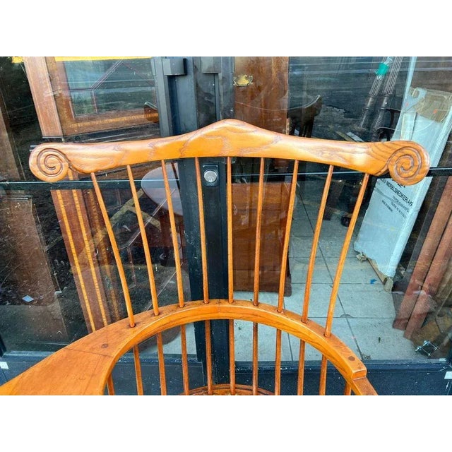 20th Century Colonial Revival, Windsor Writing Armchair American Colonial revival, windsor writing armchair. Structurally...