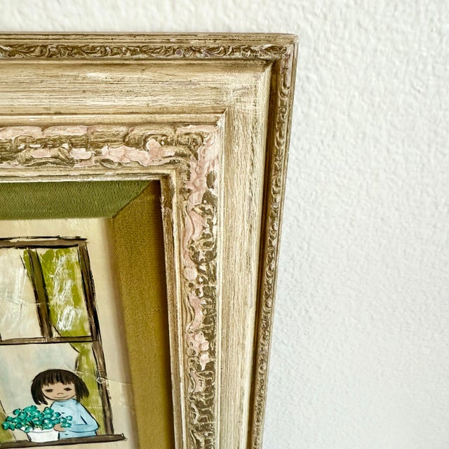 Original Framed Painting Of Children In Windows By Flavia Marie Weedn 1929-2015 From a small collection we recently...