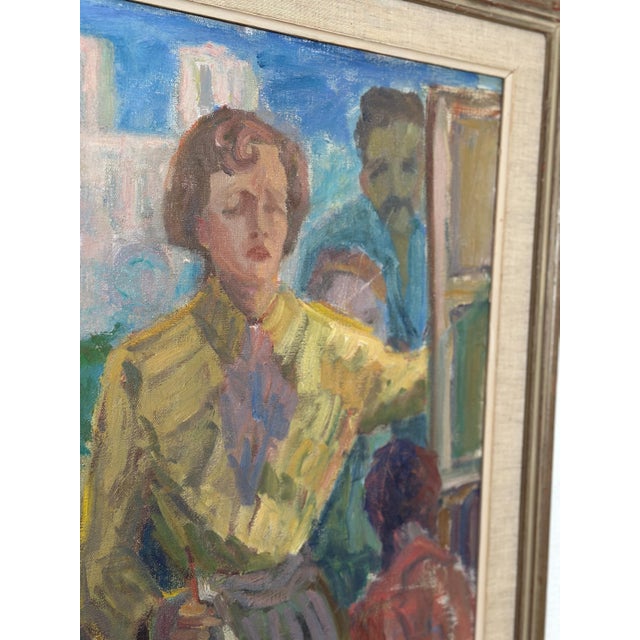Margareta Wallin Kylander, Women in Yellow, 1960s, Oil on Canvas, Framed For Sale - Image 10 of 15
