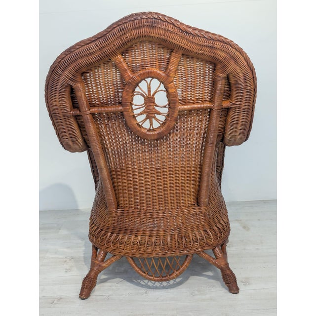 Art Deco Royal/Club Wicker Armchair For Sale - Image 11 of 16