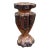 1970s Hand-Carved Chrysanthemum Wood Vase From Marshall Field’s For Sale
