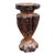 Vintage Wabi-Sabi Rustic Hand Carved Chrysanthemum Wood Vase For Sale