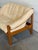 Beige Teak Beige Loveseat Settee Sofa Lounge Upholstered Furniture in Style of Domino Mobler Denmark 1960s For Sale - Image 8 of 10