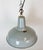 Metal Vintage British Industrial Grey Enamel Factory Pendant Lamp, 1960s For Sale - Image 7 of 18