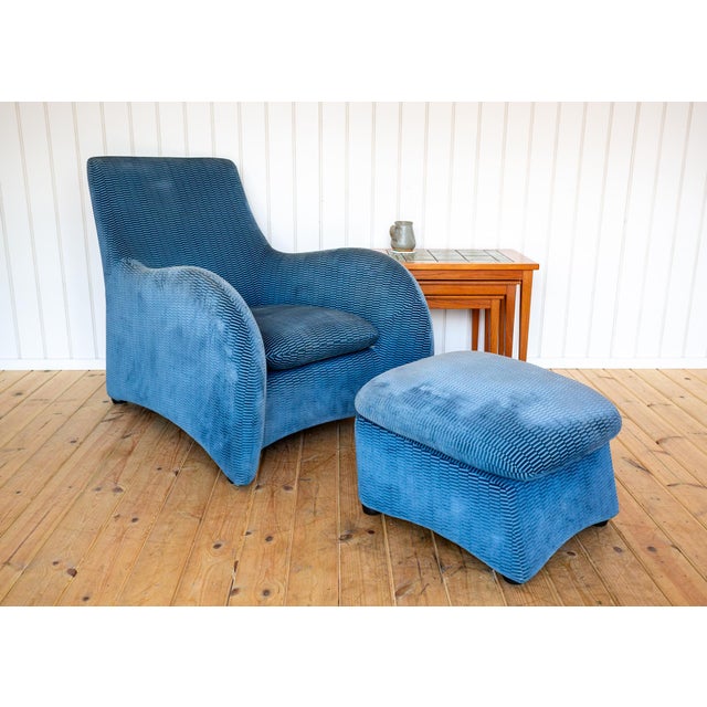Mid-Century Modern Set of Art Deco Style Loge Lounge Chair and Ottoman by Gerard van den Berg for Montis, 1980s For Sale - Image 3 of 18