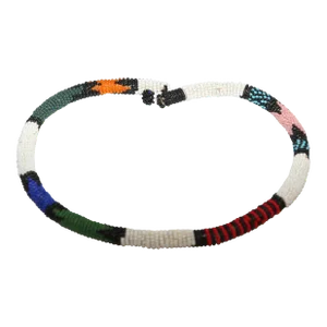 African Urembo Beaded Vintage Necklace Choker by the Maasai Tribe Kenya