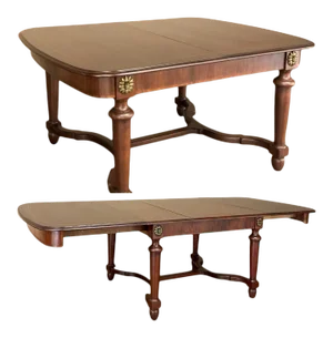 Antique French Louis XVI Mahogany Dining Table With Ormolu