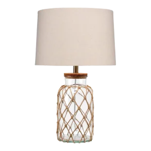 Lifestyle by JY Hugo Glass & Rope Table Lamp
