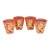 Vintage 22k Culver LTD Red and Gold Paisley Glasses - Set of 4 For Sale