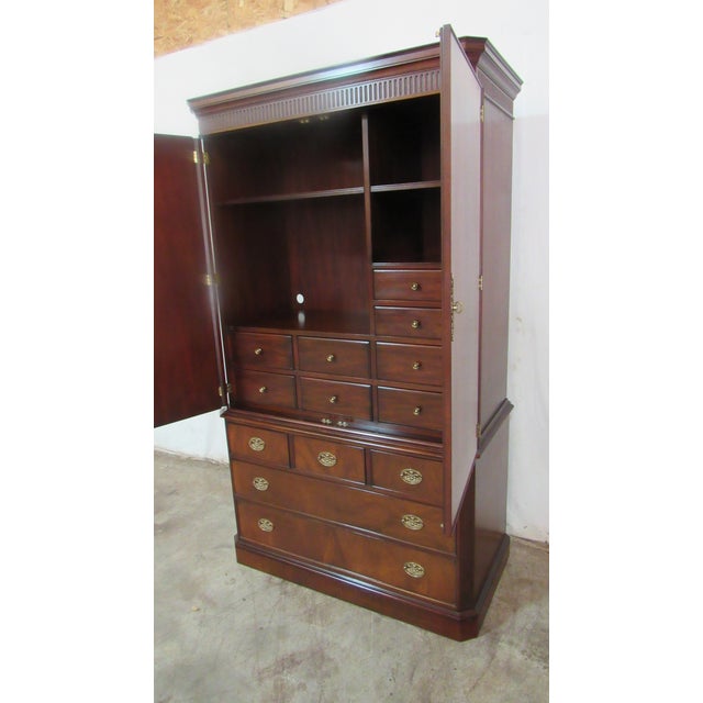 Henkel Harris Flame Mahogany Armoire Wardrobe For Sale - Image 13 of 15