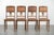 We are offering this set of 4 antique oak dining chairs in the Art Nouveau style, upholstered in sheepskin. Thanks to...