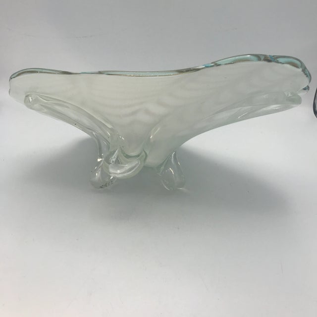 1950s Attributed Ercole Barovier for Barovier & Toso Murano Graffito Console Bowl For Sale - Image 10 of 11