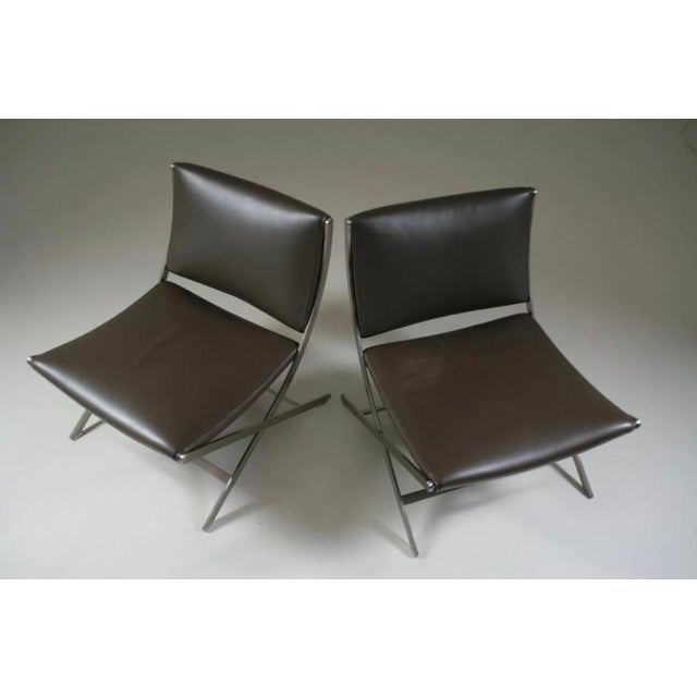 Set of Leather Model Peter Lounge Chairs attributed to Antonio Citterio for Flexform For Sale - Image 14 of 18
