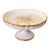 Vintage Limoges French Porcelain Cake Stand With Gold Rose Decoration. For Sale