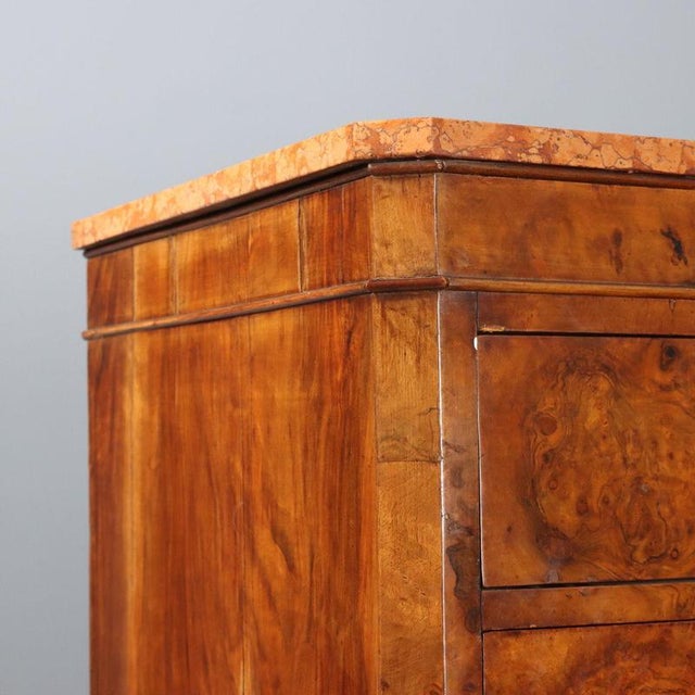 Biedermeier Secretaire in Feather and Walnut Burl For Sale - Image 9 of 16