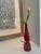 Glass Thick Twisted Red Art Glass Bud Vase For Sale - Image 7 of 13