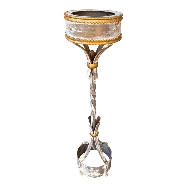 Gilded Cast Iron Plant Stand Chairish