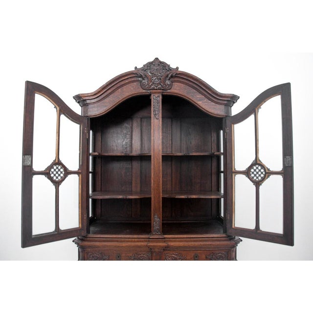 Antique French Oak Cabinet, 1880 For Sale - Image 3 of 11