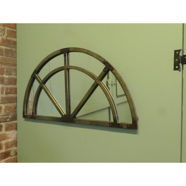 Industrial Industrial Arch Top Window Mirror, 1970 For Sale - Image 3 of 7