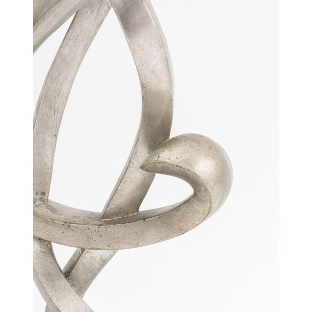 Late 20th Century Modernist Silvered Abstract Freeform Sculpture For Sale - Image 5 of 10