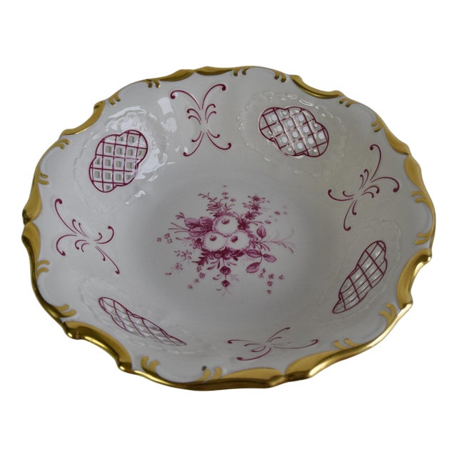 Decorative Bowl in Openwork Porcelain from Pirken Hammer, 1960s For Sale