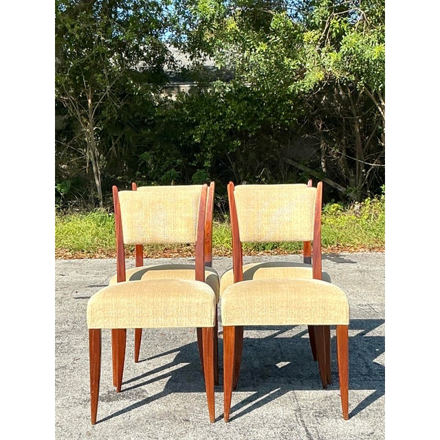 Mid 20th Century Vintage French Deco Dining Chairs - Set of 4 For Sale - Image 5 of 8